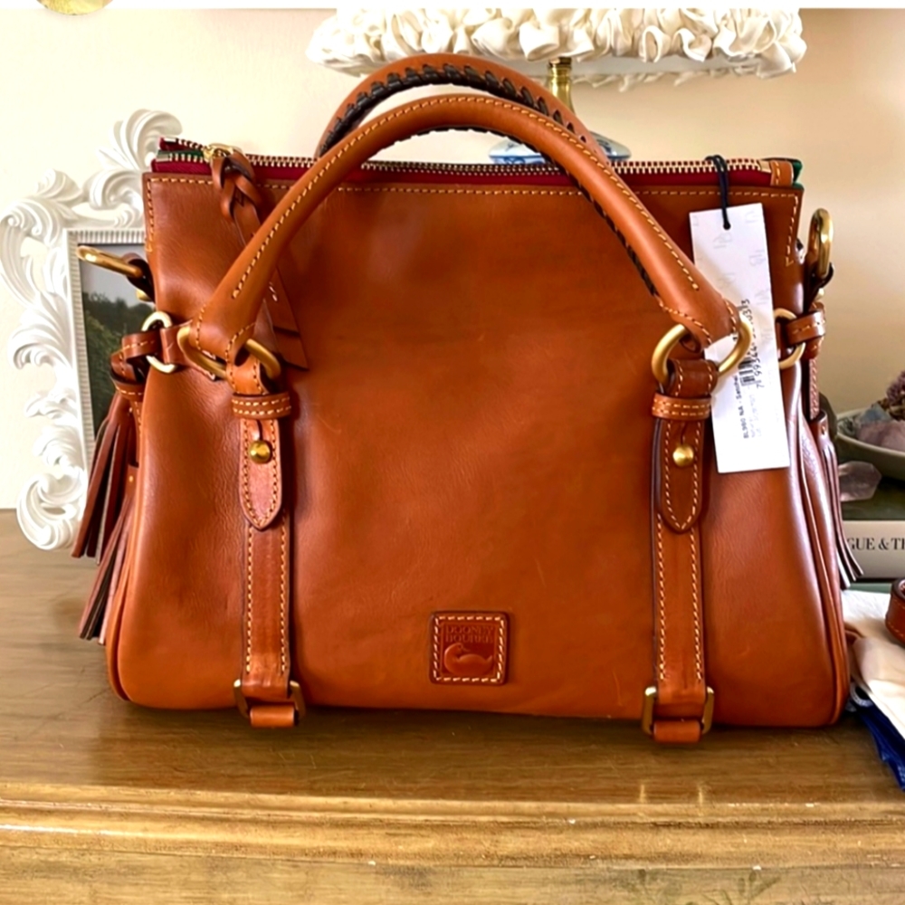 Dooney and Brourke Florentine Satchel Natural